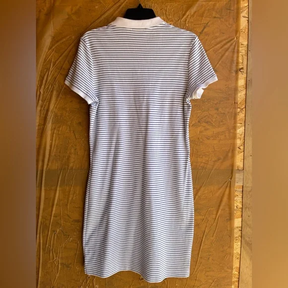 Ralph Lauren White with Navy Stripes Polo Dress with Pink Logo Size Large - Picture 5 of 7